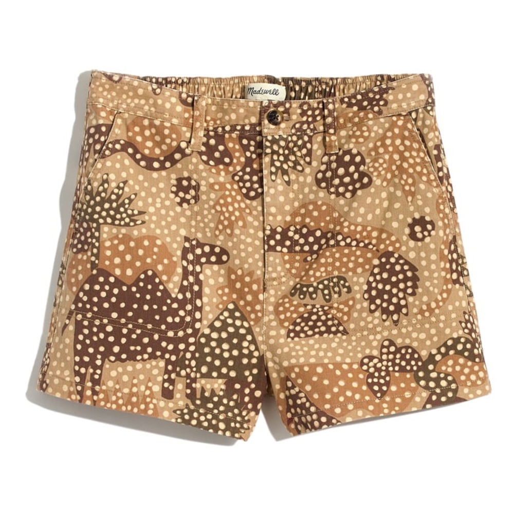 Madewell Camel Print Shorts - Brown and Tan